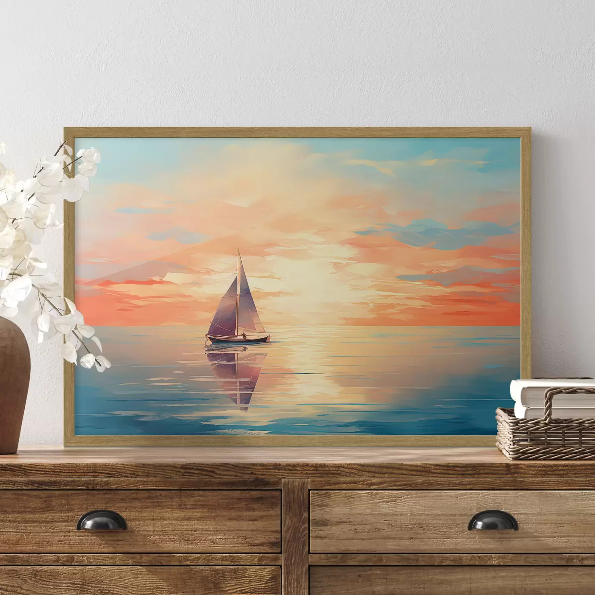 Poster Barco de acuarela f38050