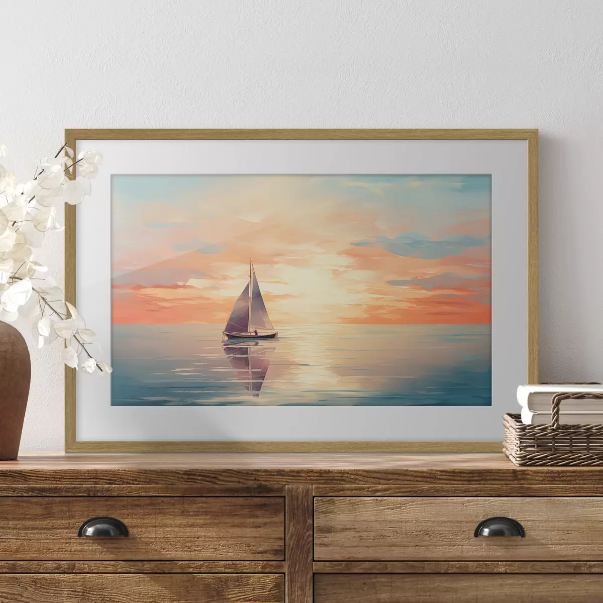 Poster Barco de acuarela f38050