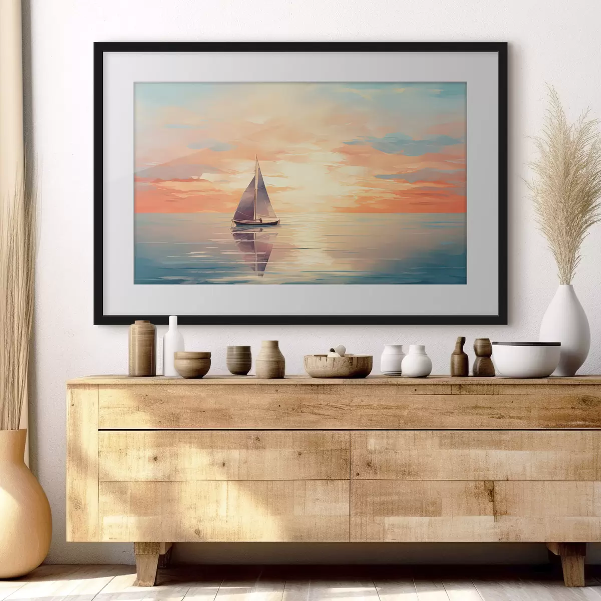 Poster Barco de acuarela f38050