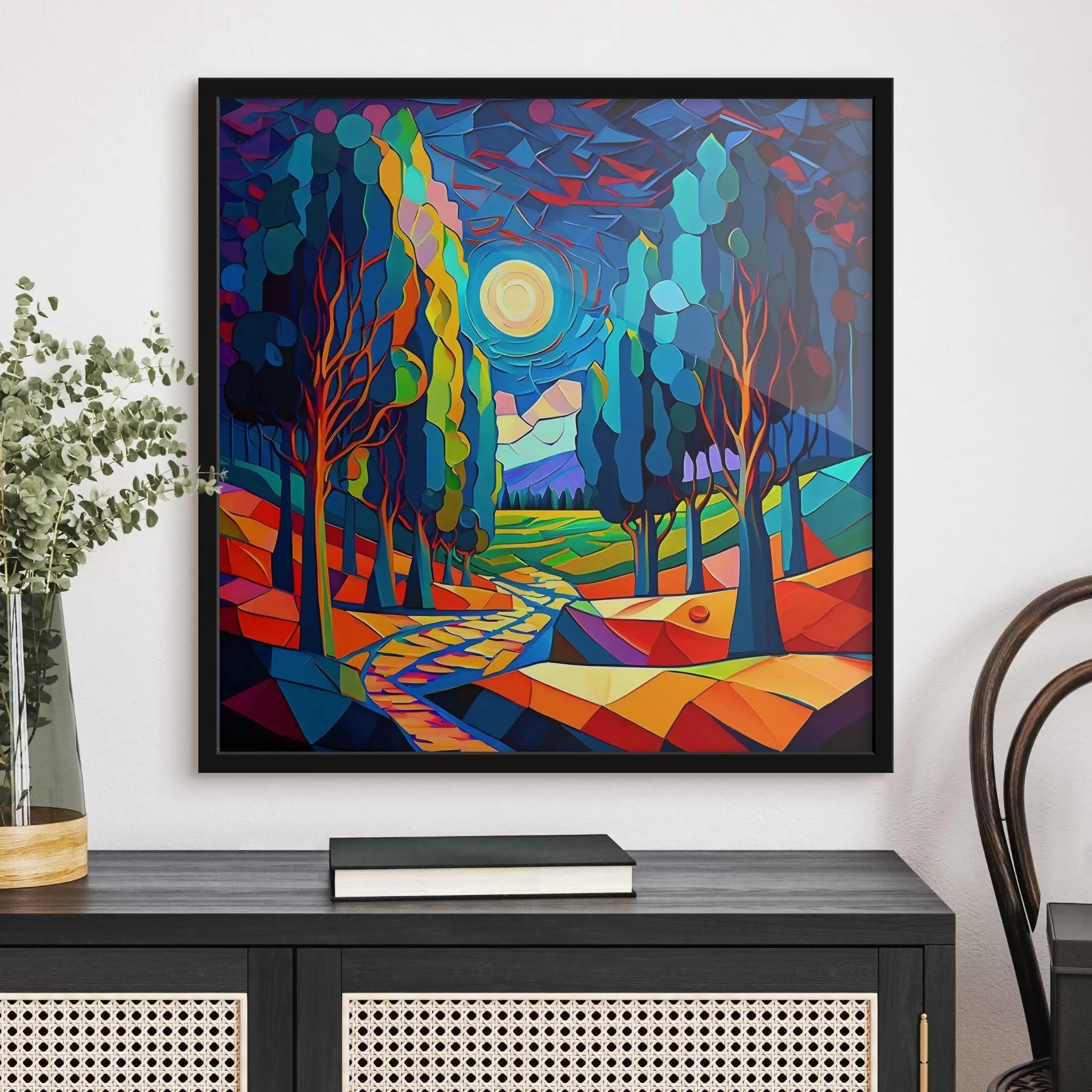 murales de pared Camino de acuarela f38054