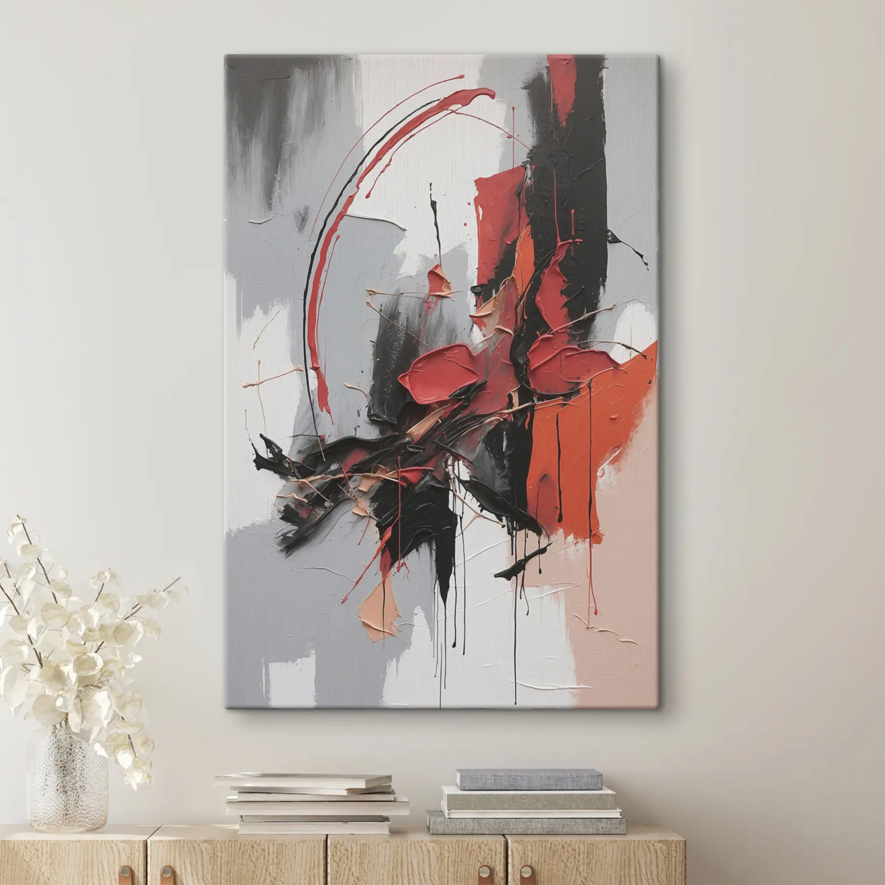 murales de pared Pintura al óleo abstracta s38114