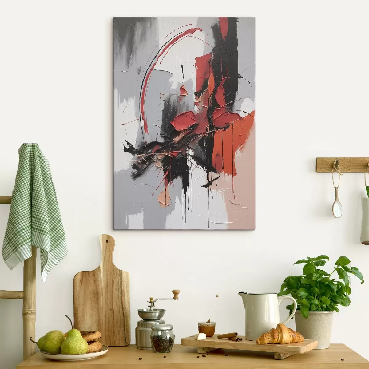 murales de pared Pintura al óleo abstracta s38114