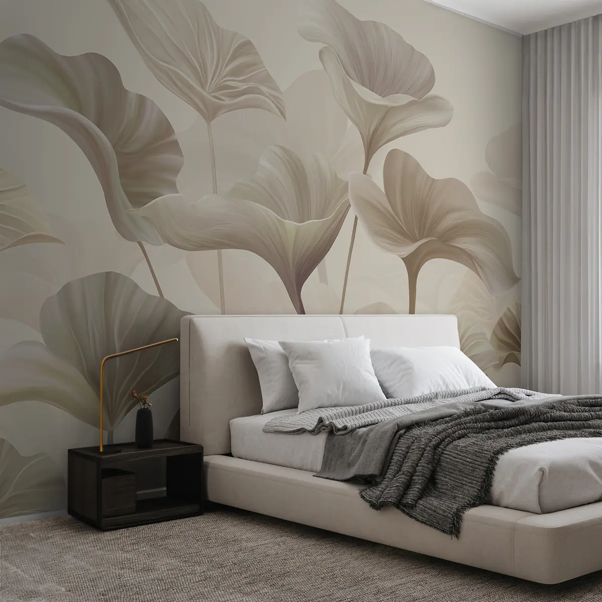 murales de pared Hojas de arena desplegadas w00385v3