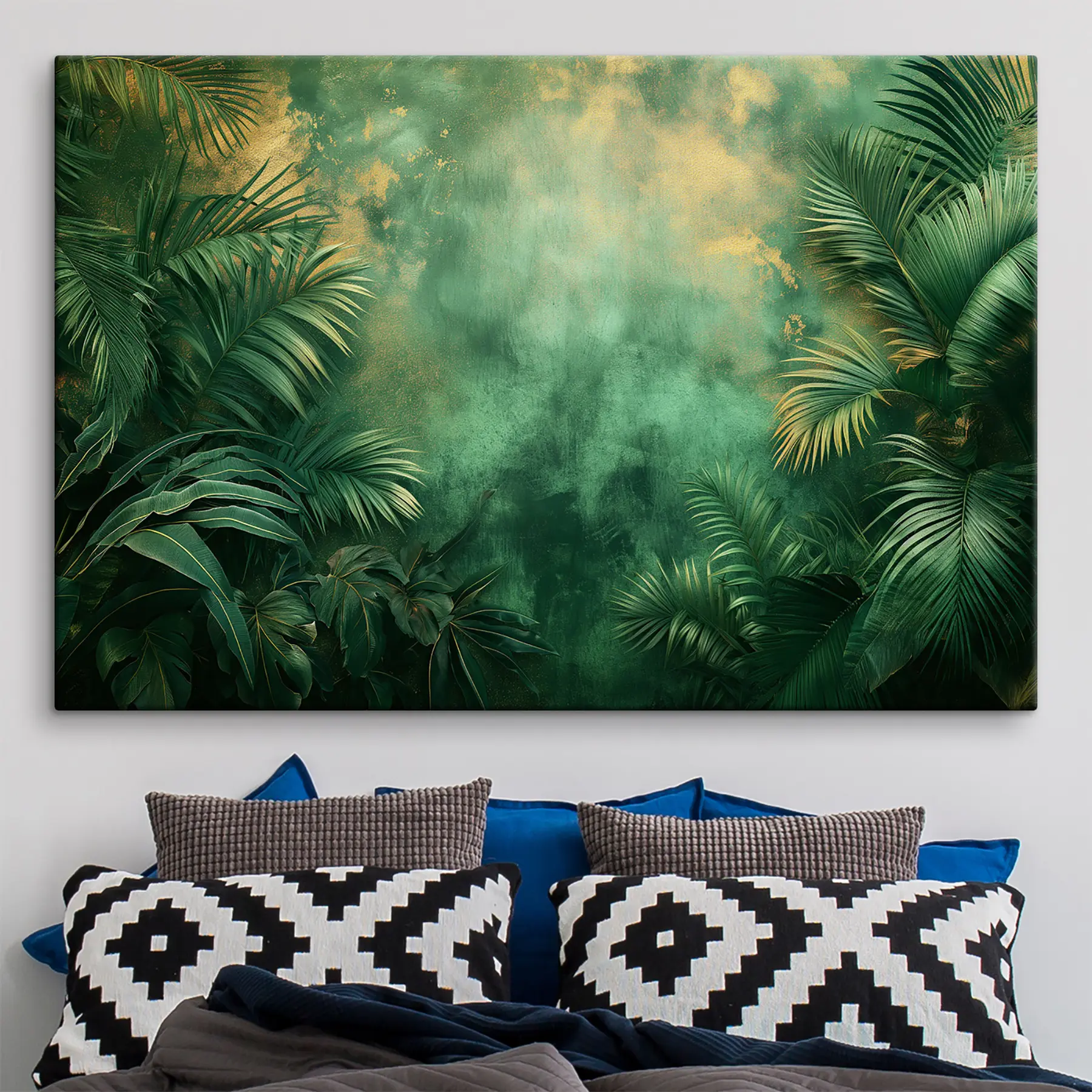 murales de pared Arbustos tropicales en estilo grunge s38086