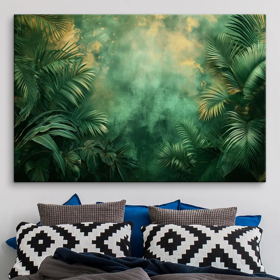 murales de pared Arbustos tropicales en estilo grunge s38086