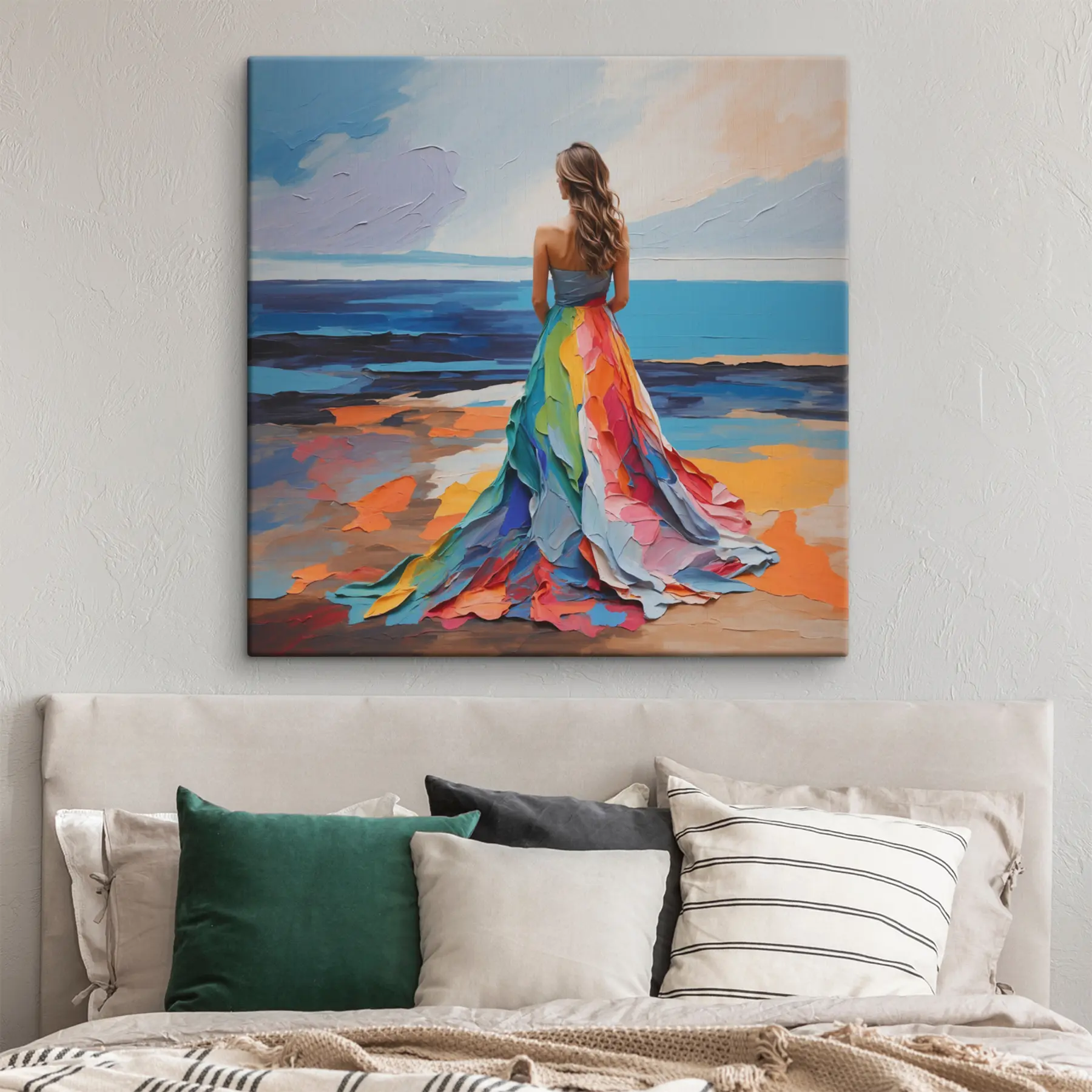 murales de pared Mujer en la orilla del mar s38171