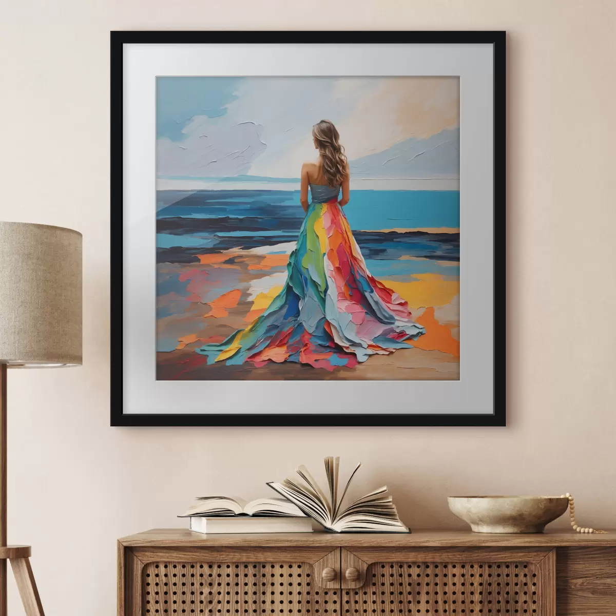 Poster Mujer en la orilla del mar f38171