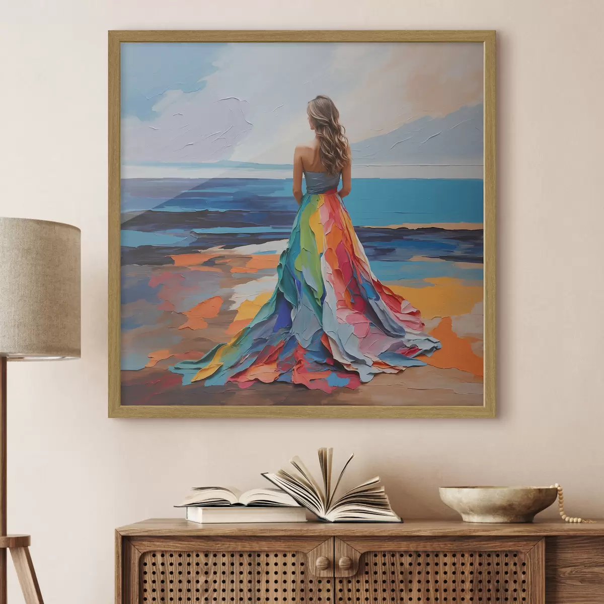 Poster Mujer en la orilla del mar f38171