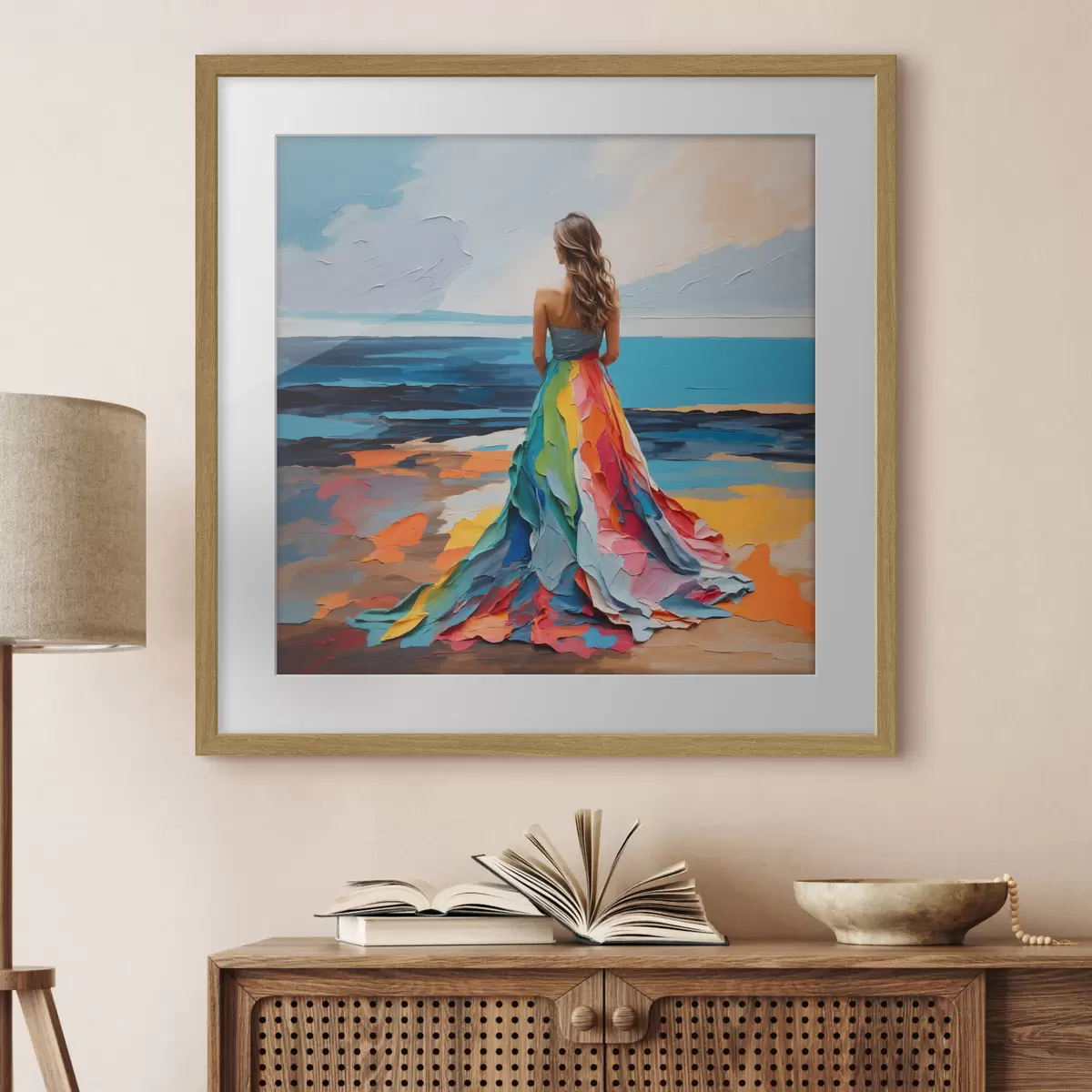 Poster Mujer en la orilla del mar f38171