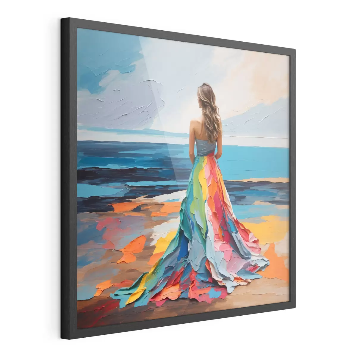 Poster Mujer en la orilla del mar f38171