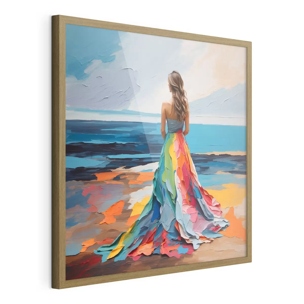 Poster Mujer en la orilla del mar f38171