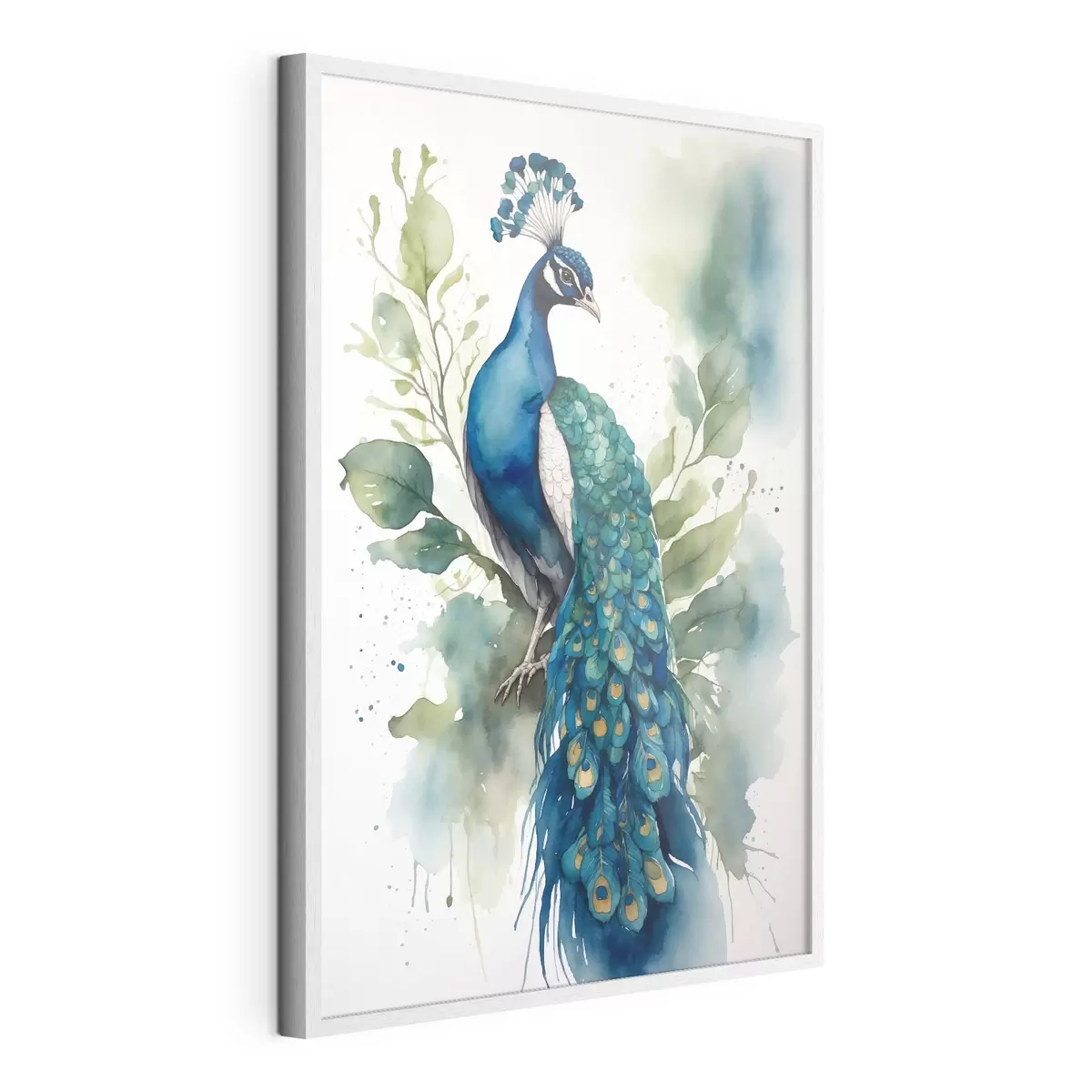Poster pavo real en acuarela f38189