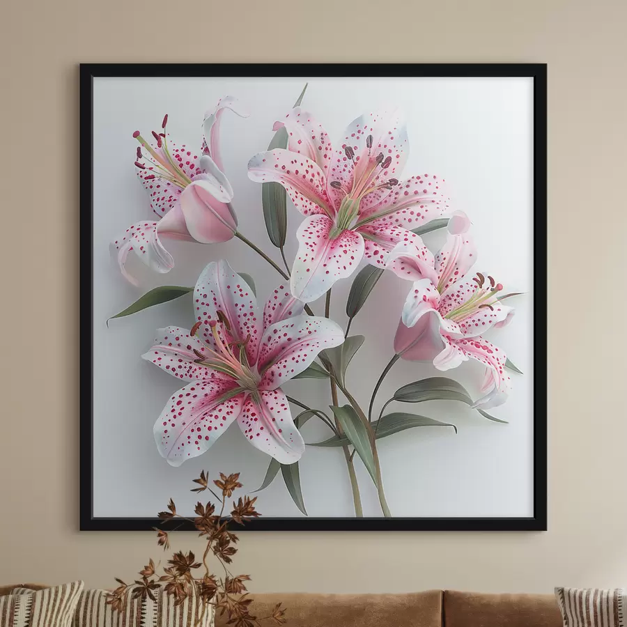 murales de pared Ramo de delicados lirios f38247