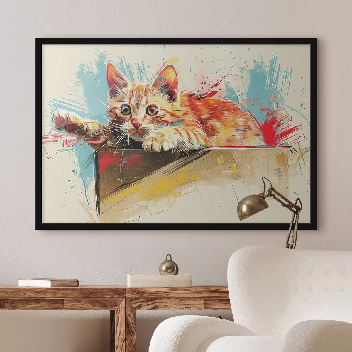 Poster gato brillante f38252