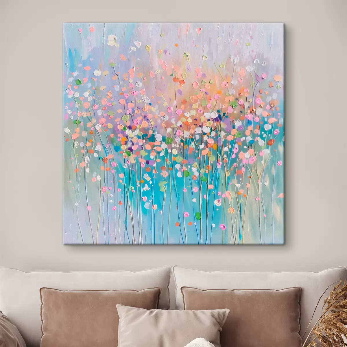 murales de pared Textura impresa de flores secas de colores. s38426