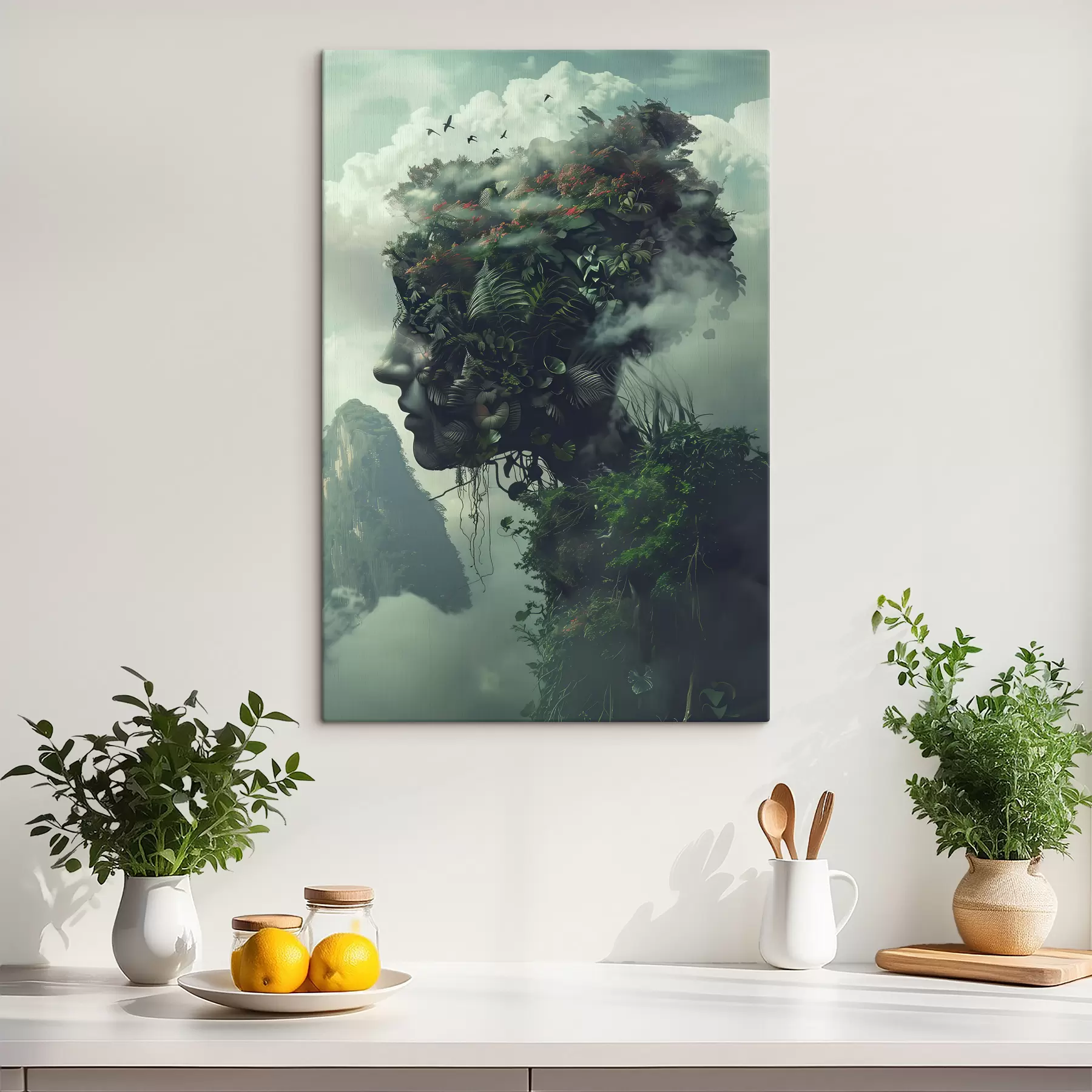 murales de pared Caras en las montañas s38262