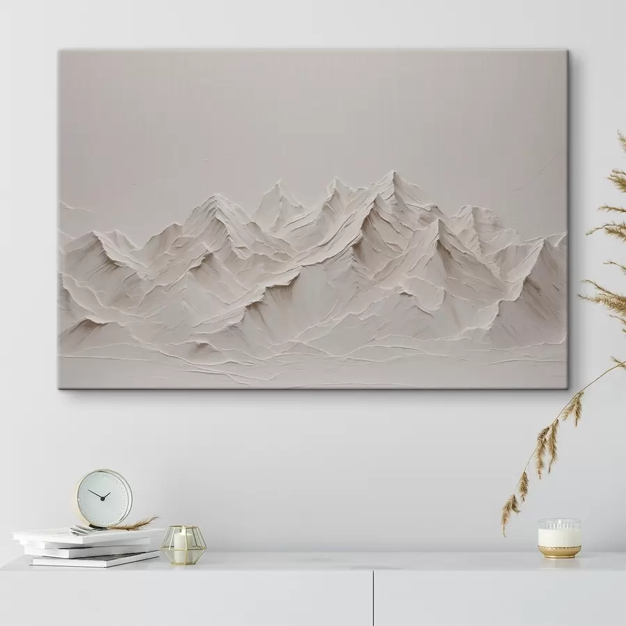 murales de pared Montañas blancas con acrílico. s38306