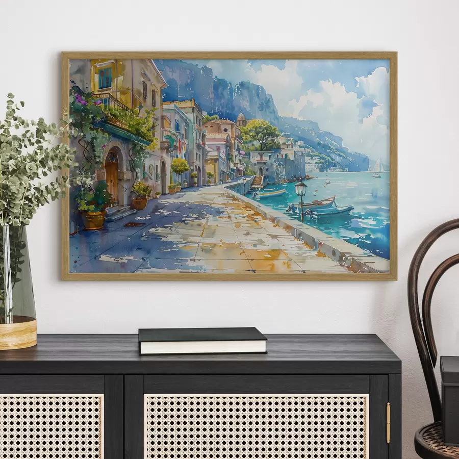 murales de pared Terraplén junto al mar f38449