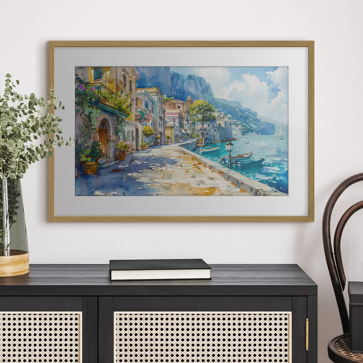Poster Terraplén junto al mar f38449