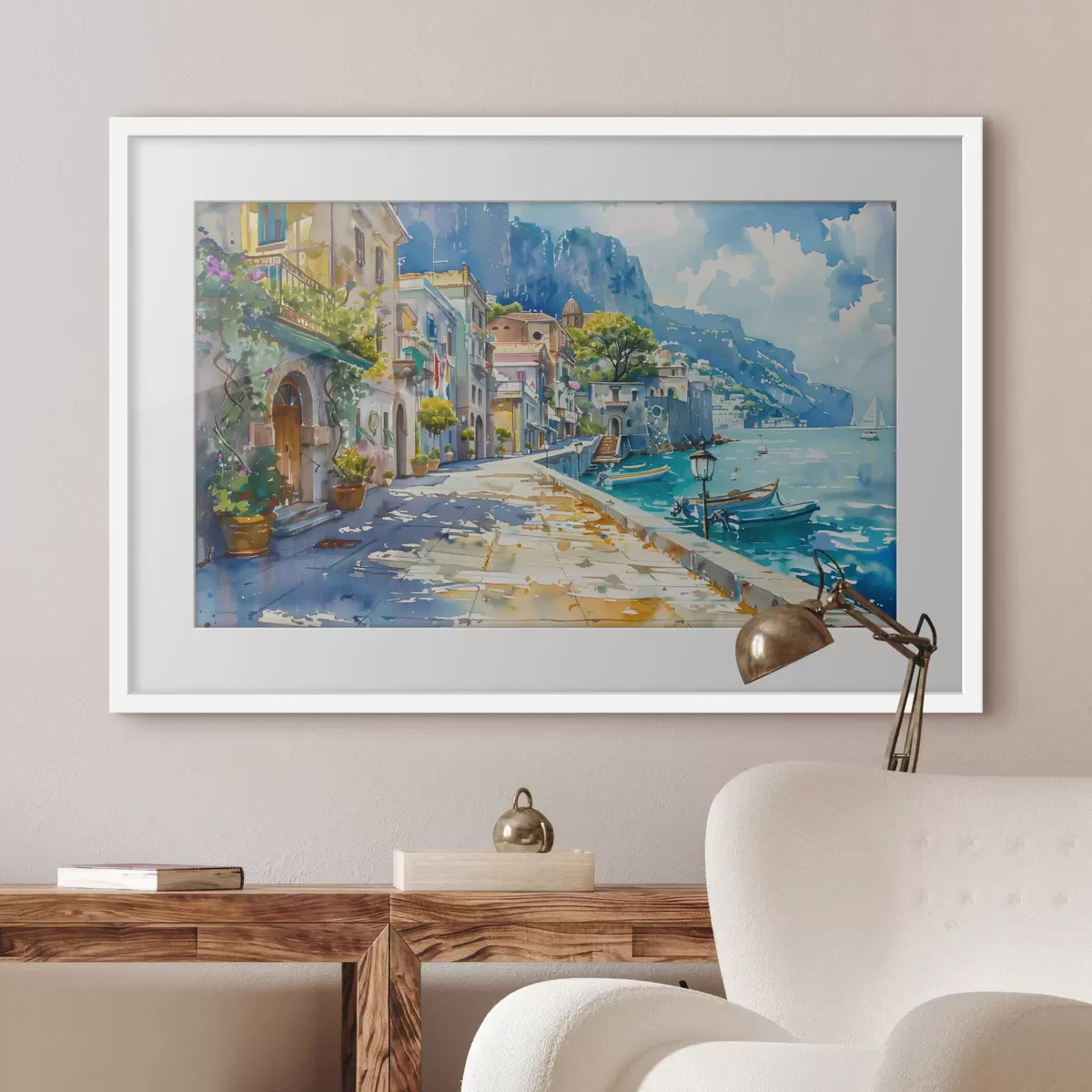 Poster Terraplén junto al mar f38449