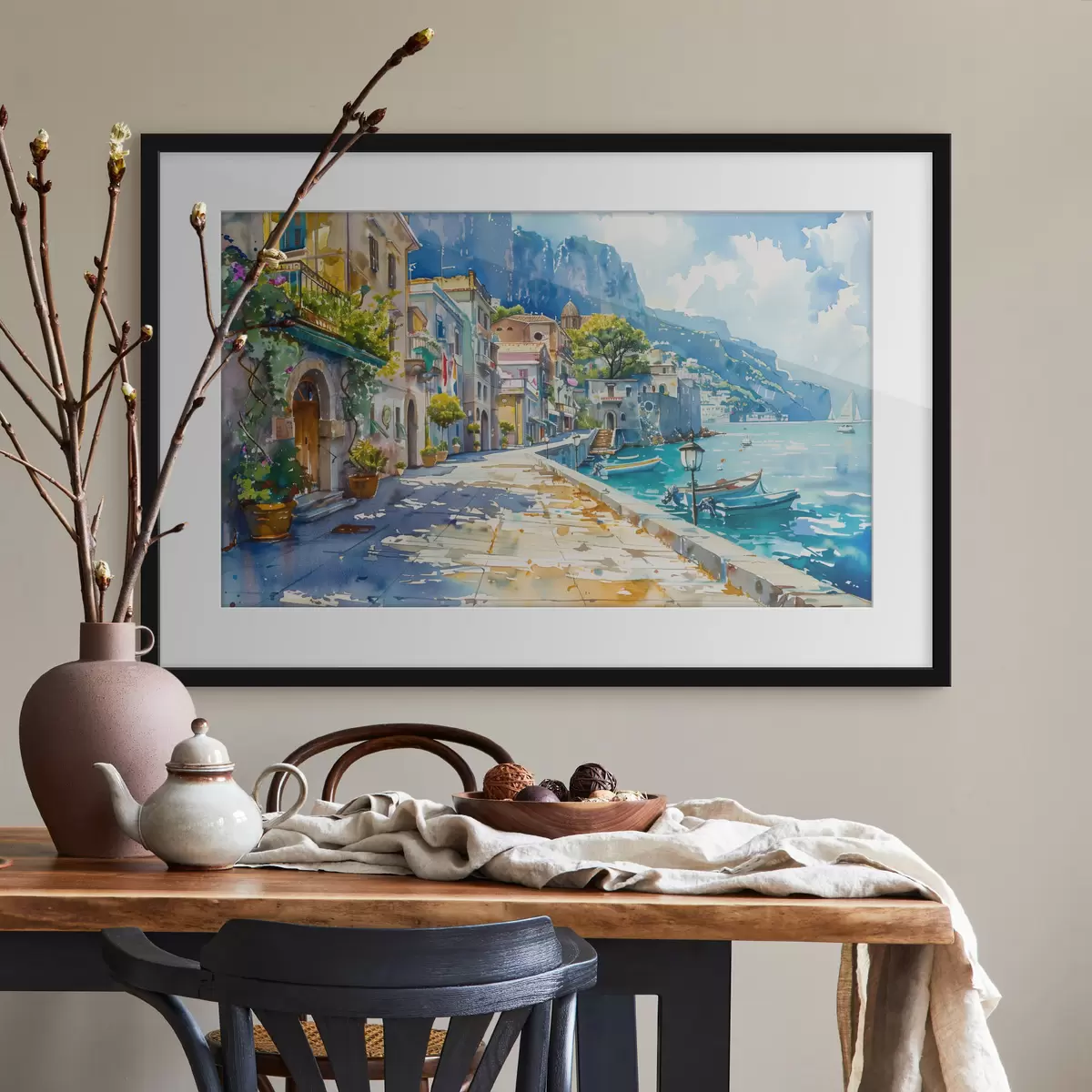 Poster Terraplén junto al mar f38449