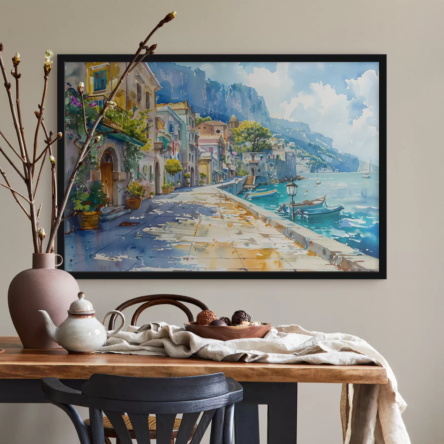 murales de pared Terraplén junto al mar f38449