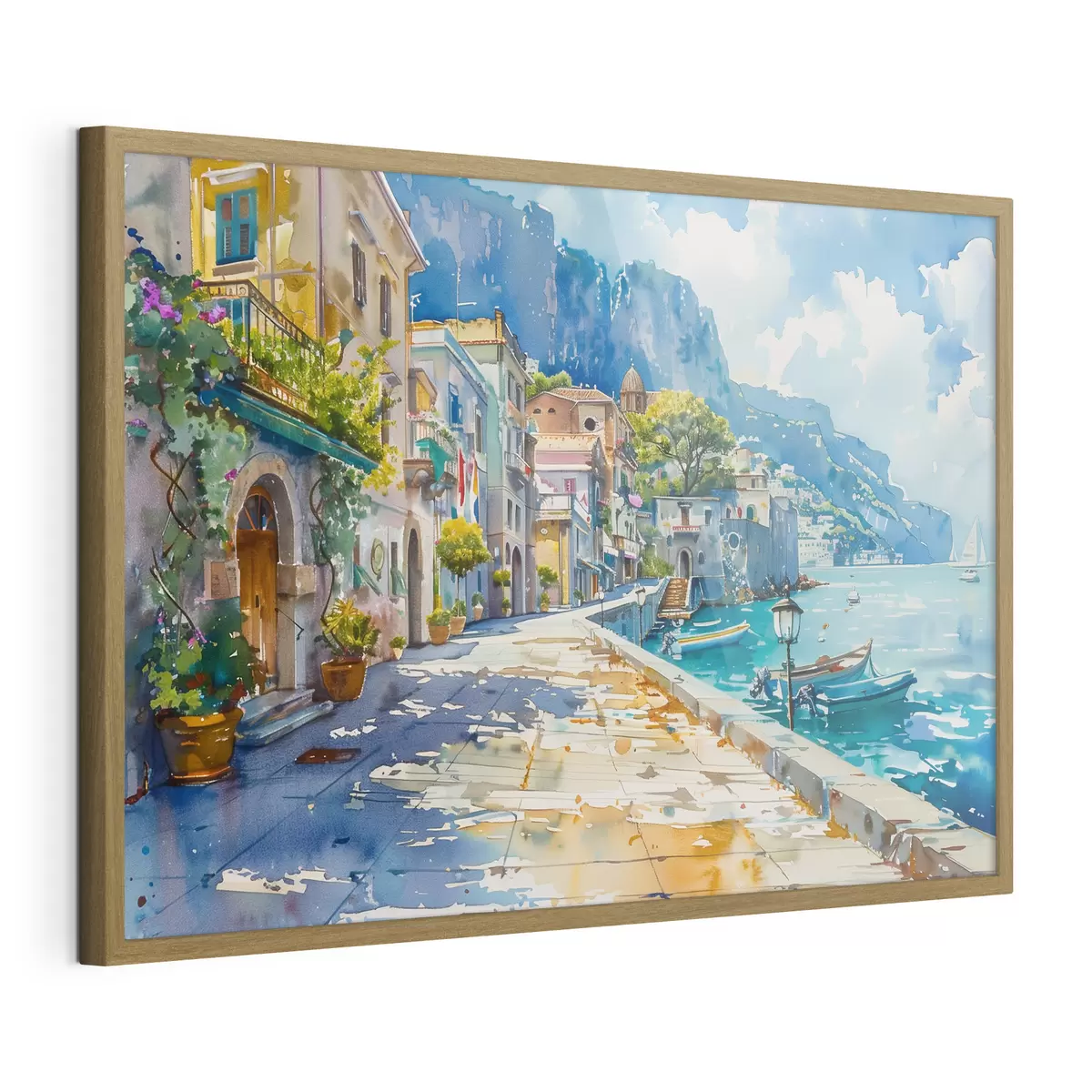 Poster Terraplén junto al mar f38449