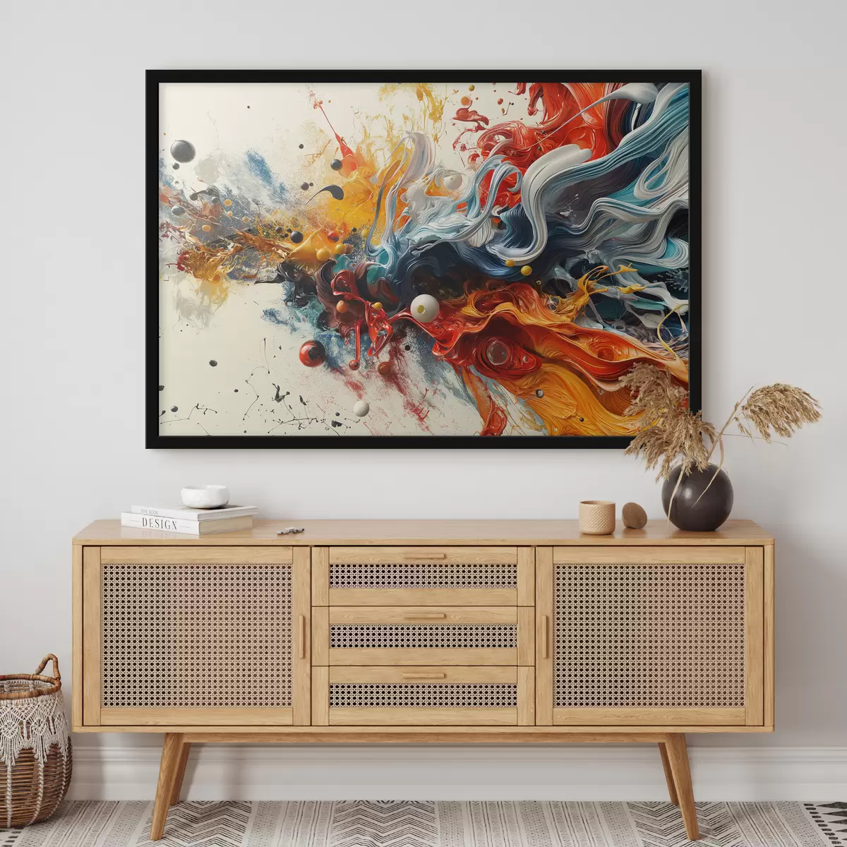 Poster Salpicaduras de pinturas resumen antecedentes f38457