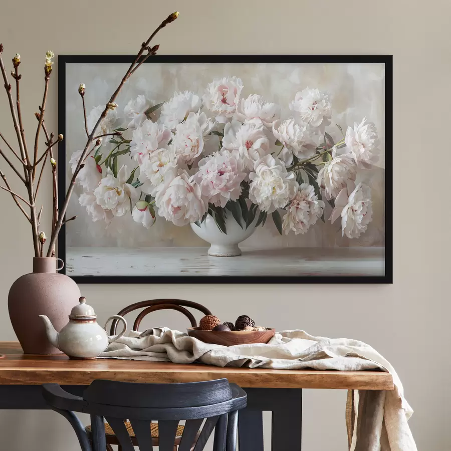 murales de pared Peonías claras en un jarrón. f38461
