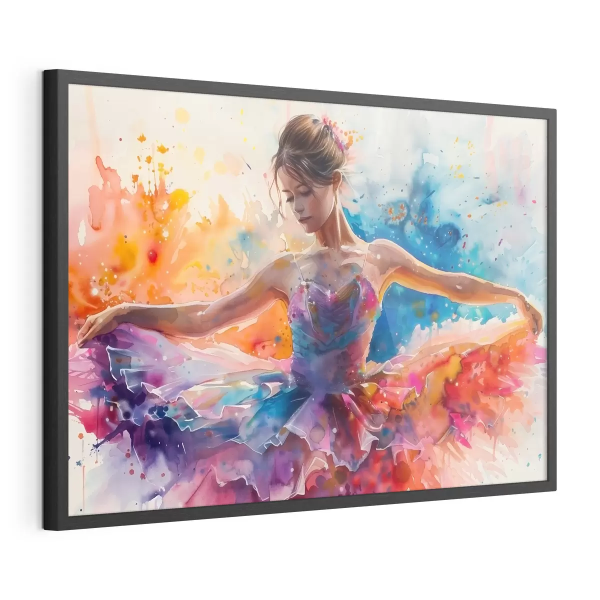 Poster Cuadro acuarela de niña bailarina f38466