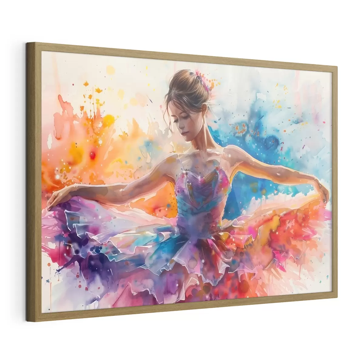 Poster Cuadro acuarela de niña bailarina f38466