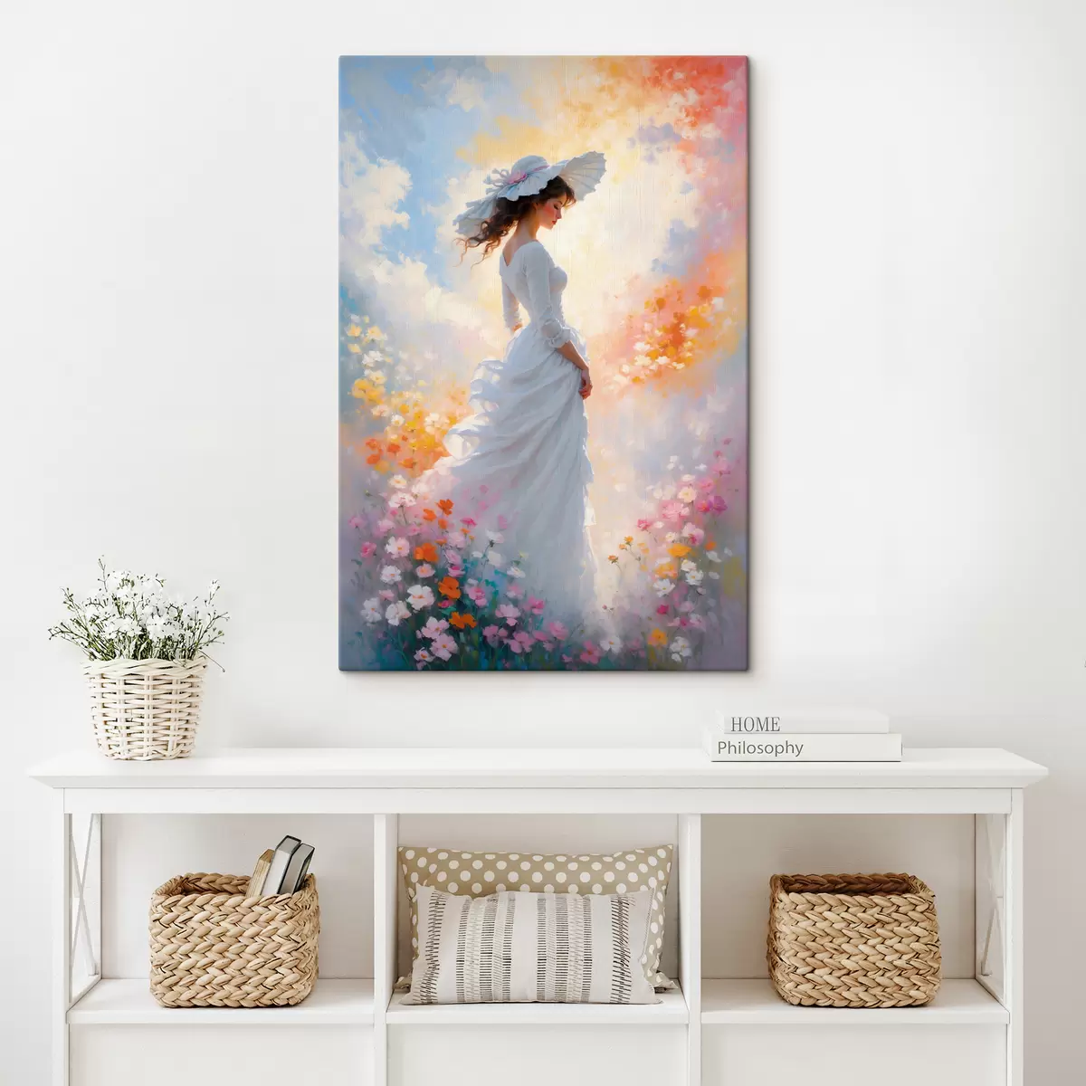 murales de pared chica en flores s38570