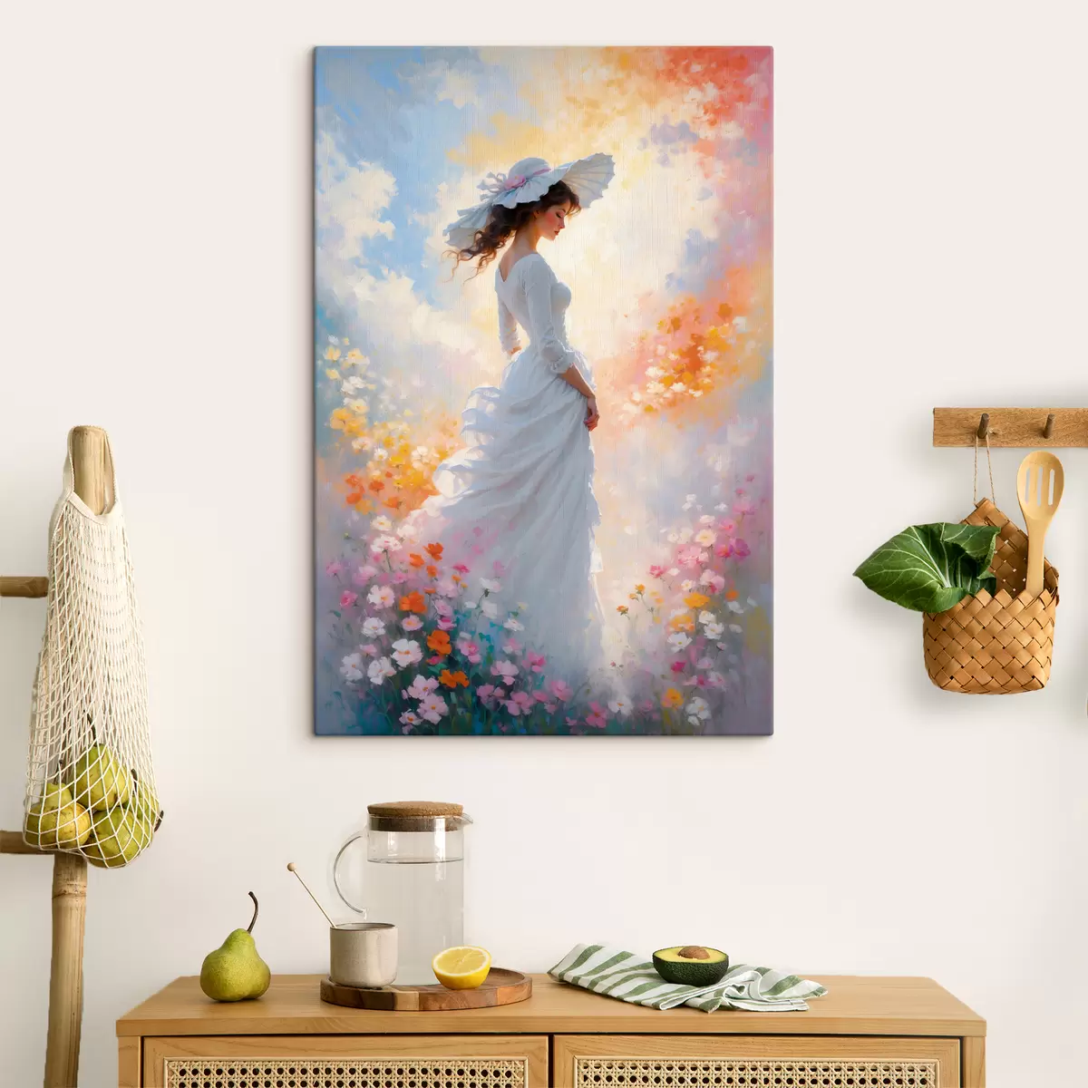 murales de pared chica en flores s38570