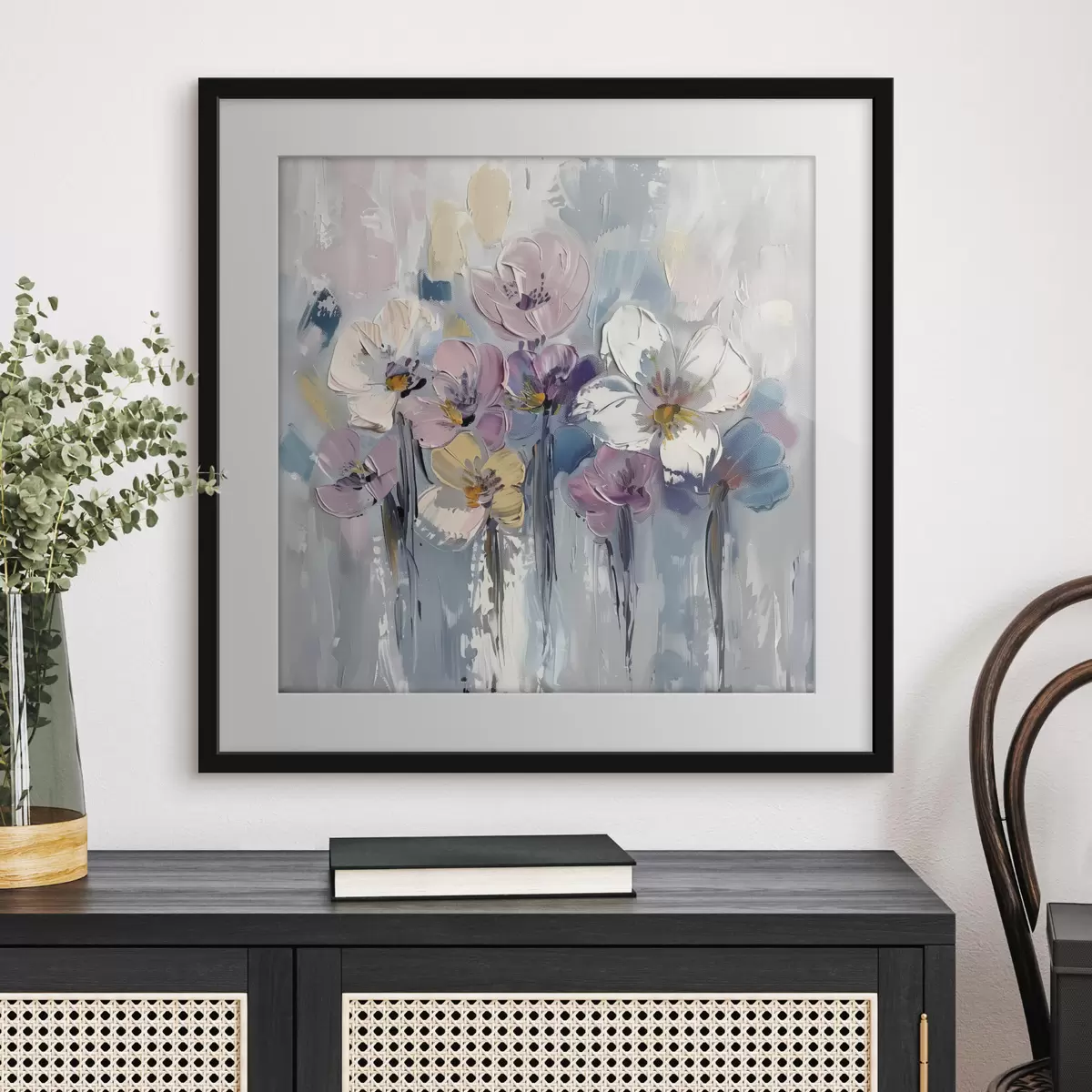 Poster Ramo pastel sobre azul f38643