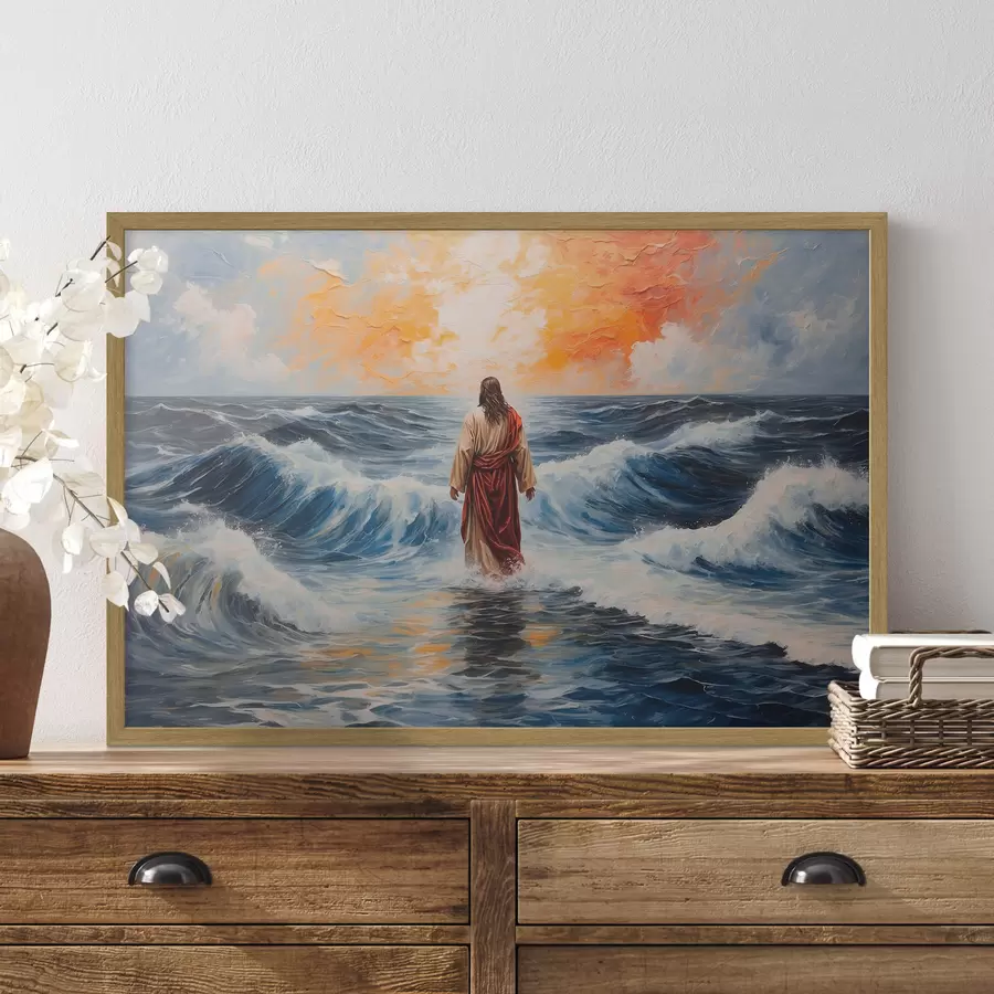 murales de pared Cristo sobre las olas f38613