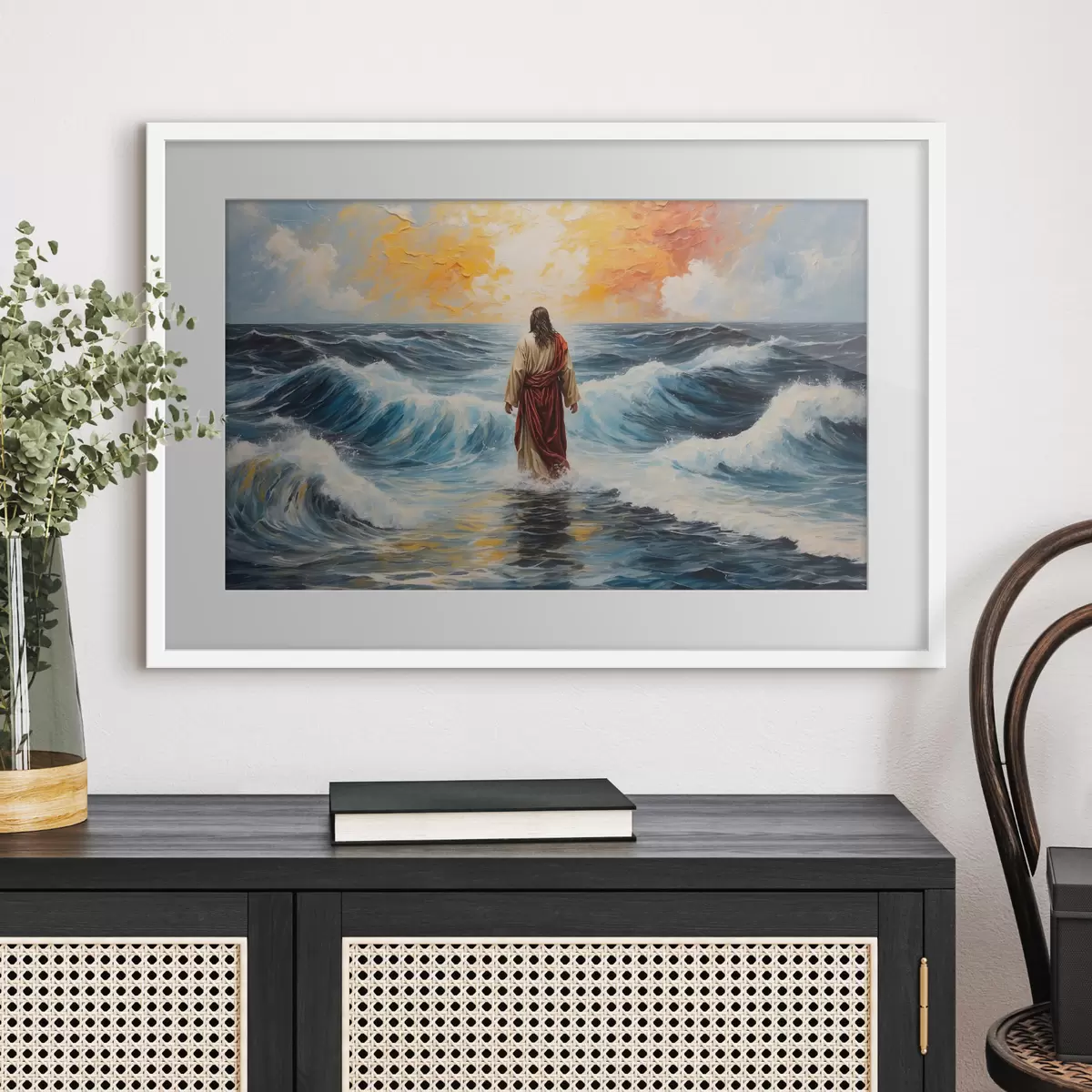 Poster Cristo sobre las olas f38613