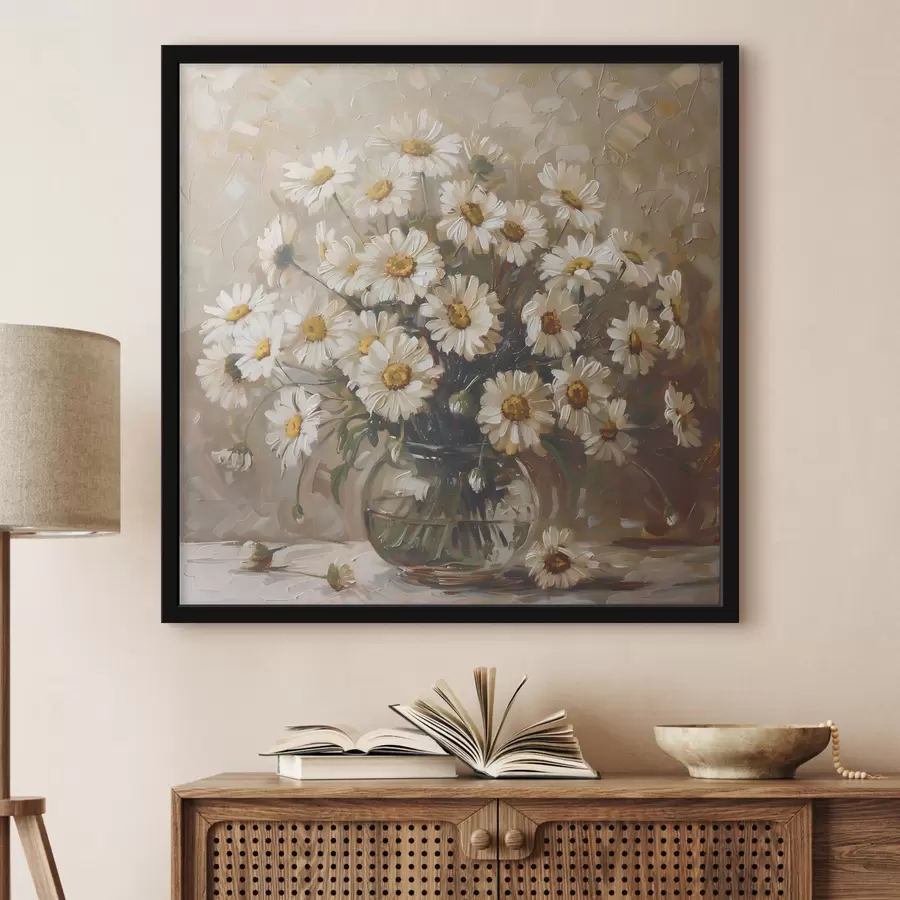 murales de pared Ramo de margaritas en un jarrón. f38647