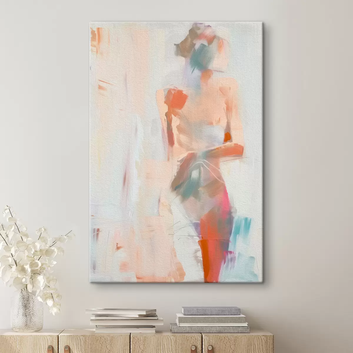 murales de pared Silueta de una mujer abstracción nueva tendencia. s38783