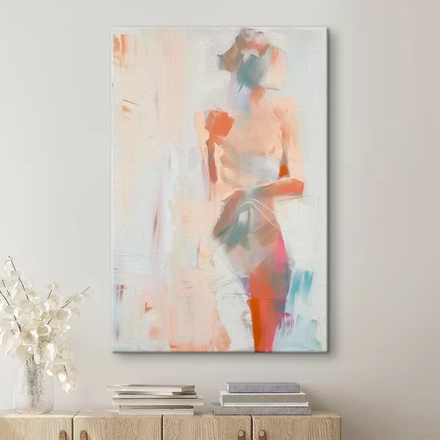 murales de pared Silueta de una mujer abstracción nueva tendencia. s38783