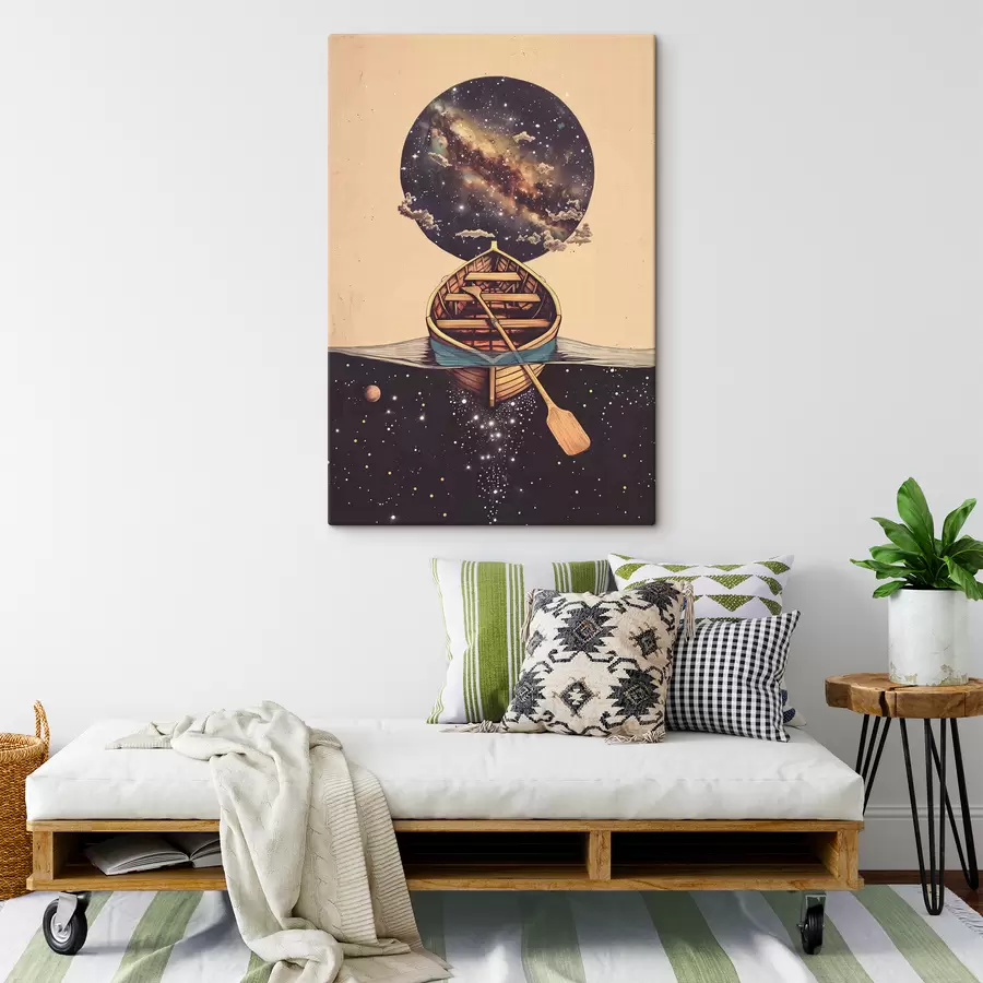 murales de pared Barco en estilo espacial. s38635