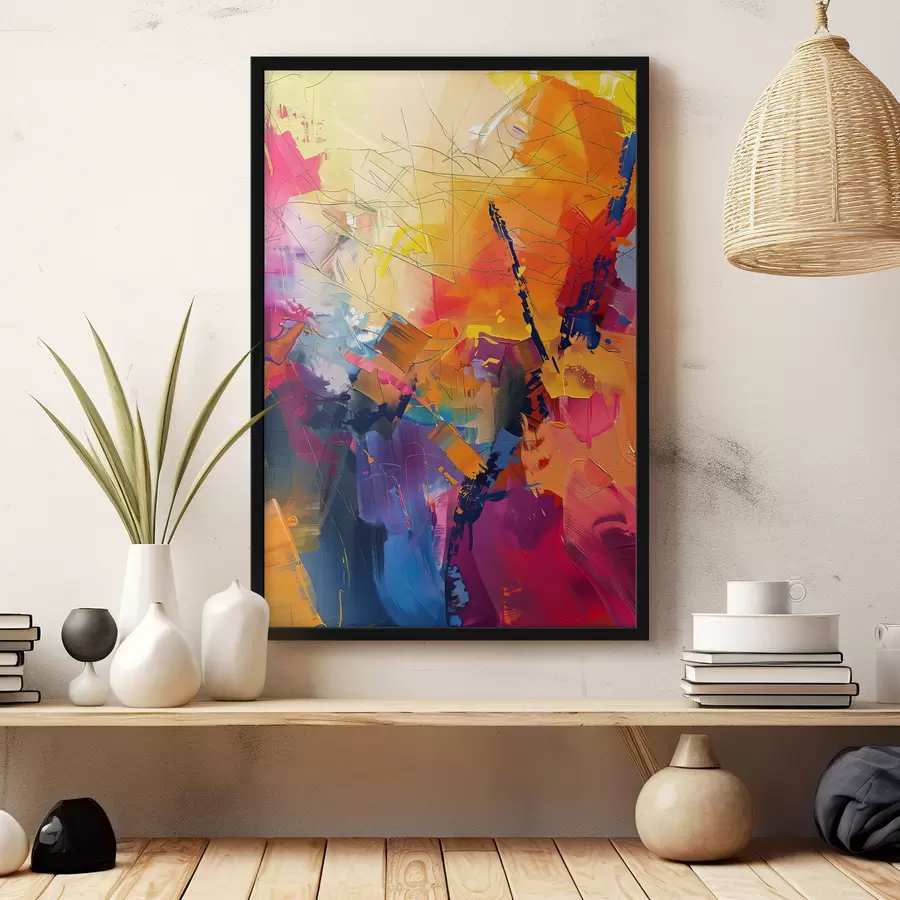 murales de pared abstracción de color f38632