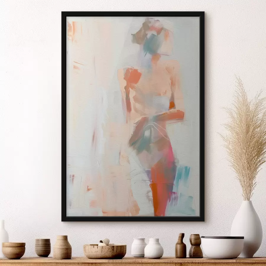 murales de pared Silueta de una mujer abstracción nueva tendencia. f38783