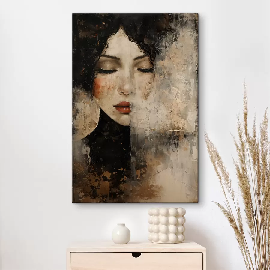 murales de pared chica con cabello oscuro s38789