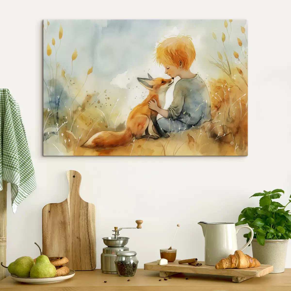 murales de pared El principito con el zorro. s38790