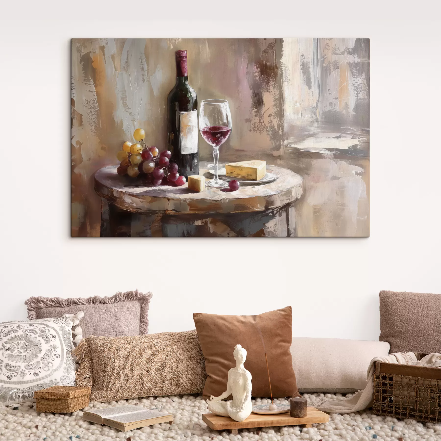 murales de pared Naturaleza muerta con uvas y vino. s38796