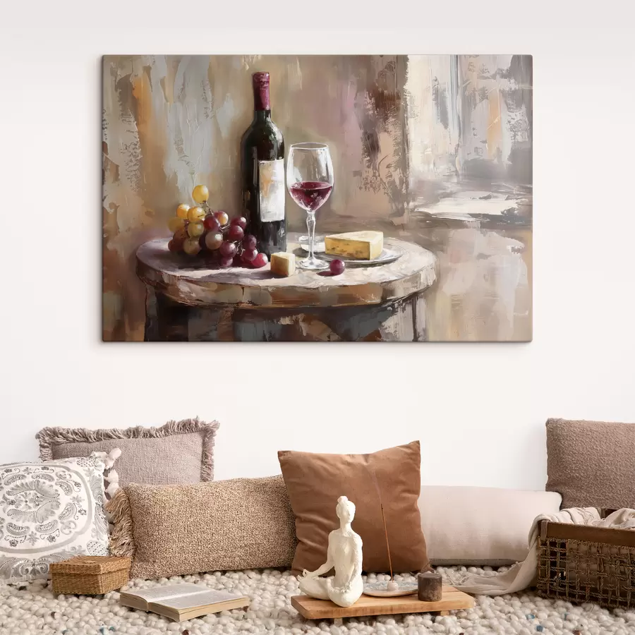 murales de pared Naturaleza muerta con uvas y vino. s38796