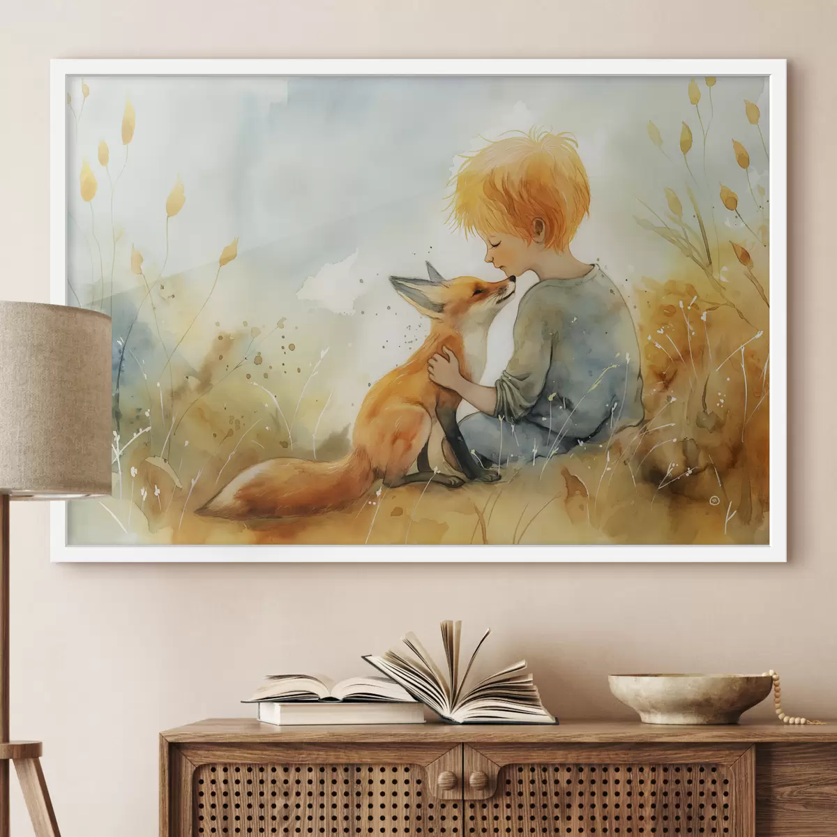 Poster El principito con el zorro. f38790