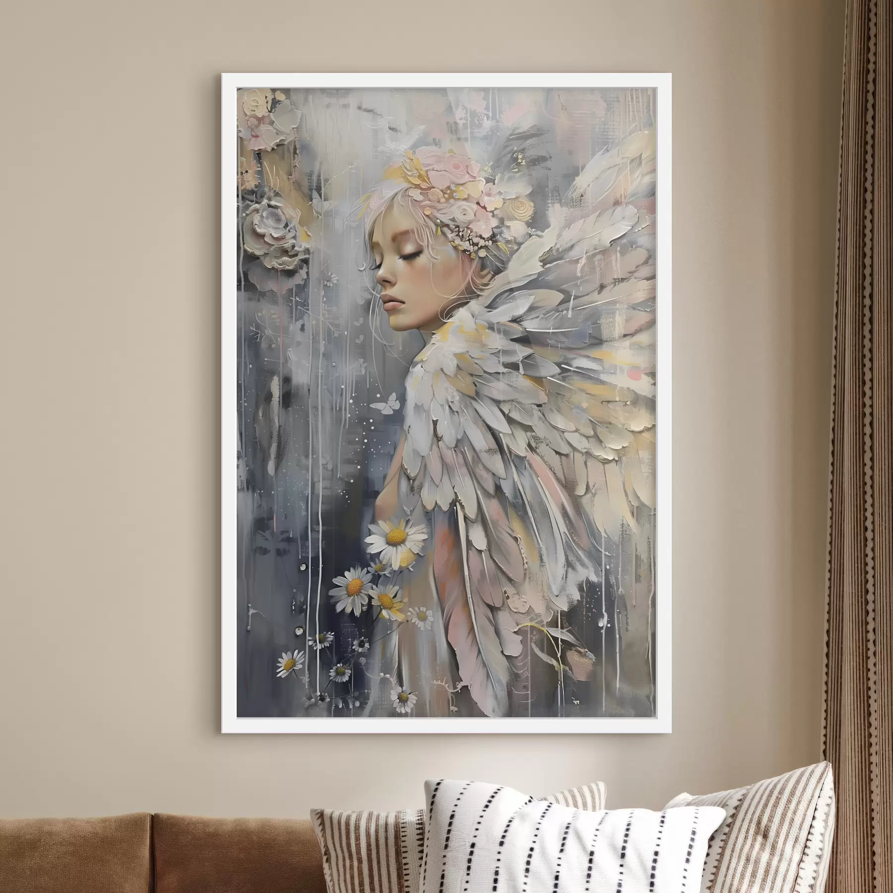 murales de pared Chica Angel f38795