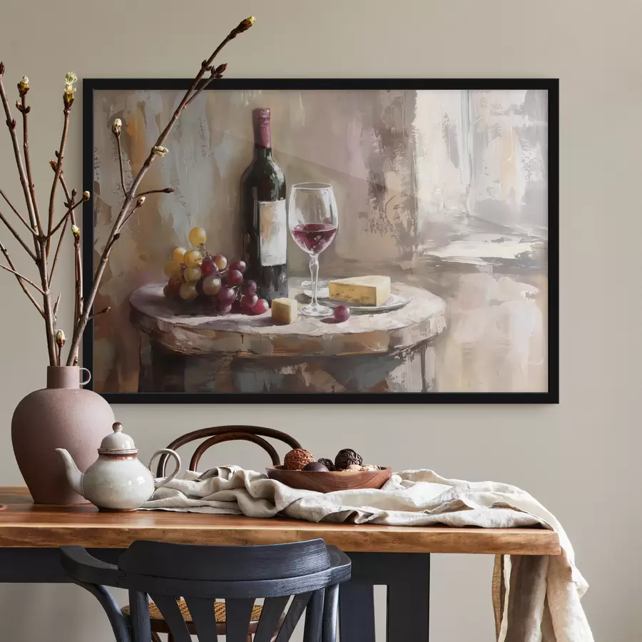 murales de pared Naturaleza muerta con uvas y vino. f38796