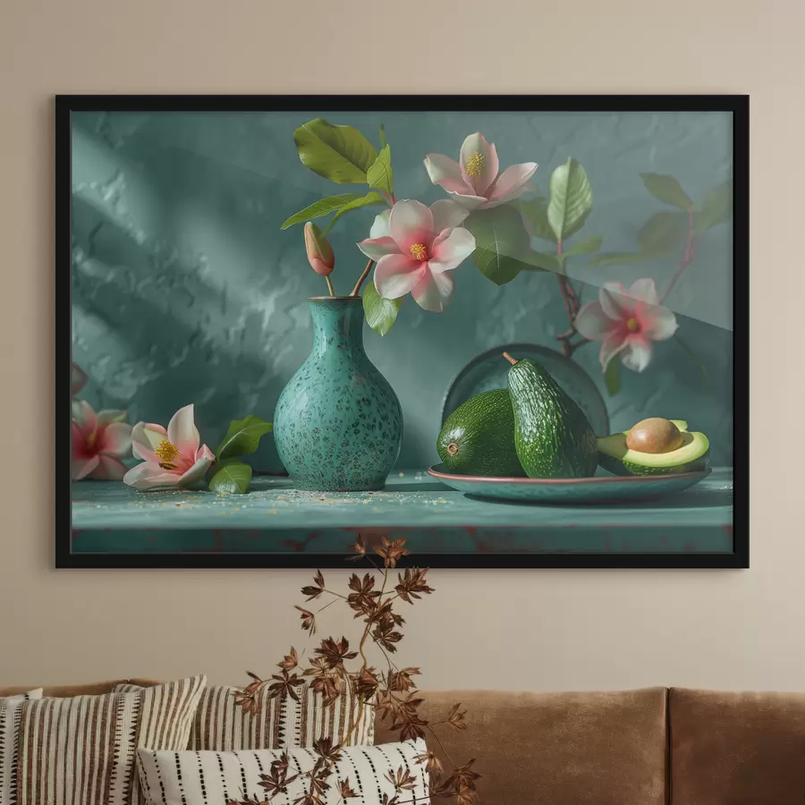 murales de pared Composición de aguacate y lirio. f38687